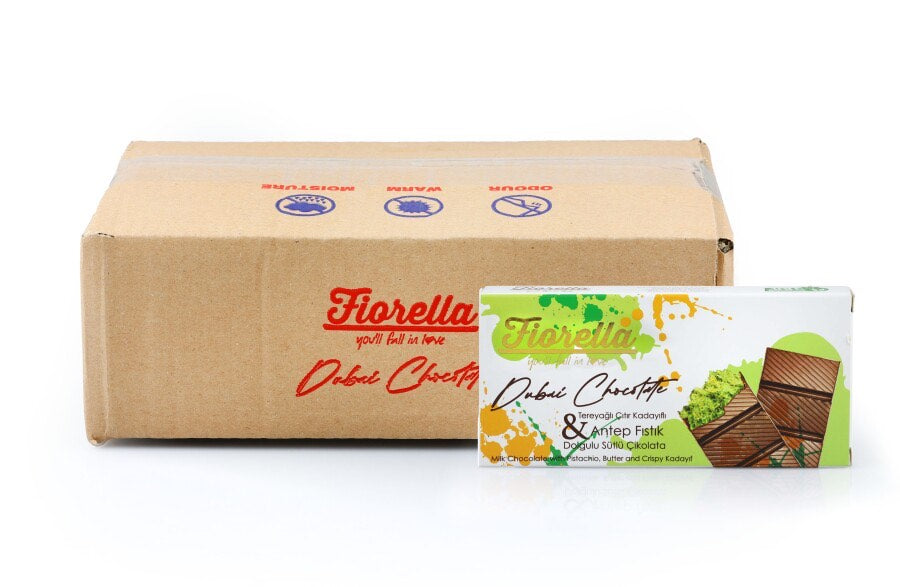 Fiorella Dubai mjólkursúkkulaði 12 pakkar 1 öskju